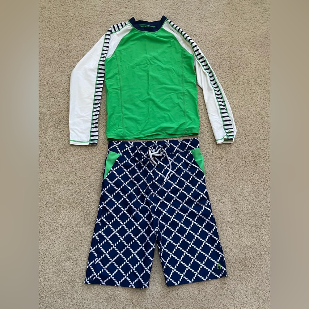 Cabana Life swim trunks & rashguard set